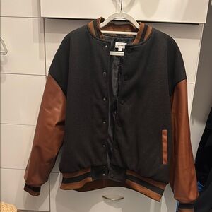 Superdown Black and Brown Kai Varsity Jacket